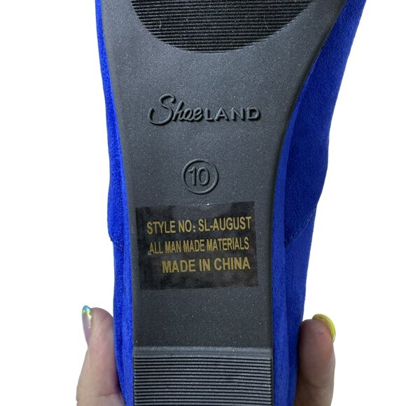 NEW IN BOX Shoe Land “SL-August” Flats – Cobalt Blue | Size 10 - Picture 3 of 6
